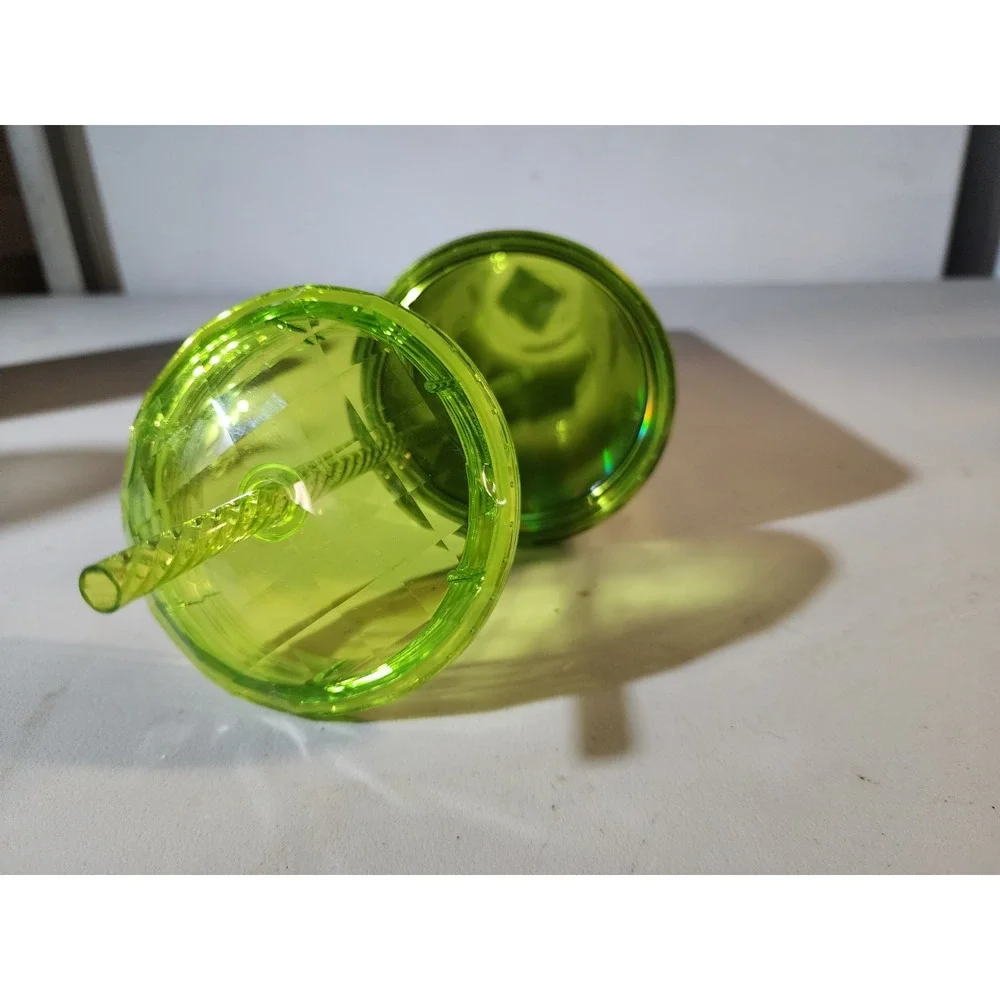 Starbucks Summer Lime Green Yellow Kaleidoscope Dome Lid 24oz Venti Tumbler